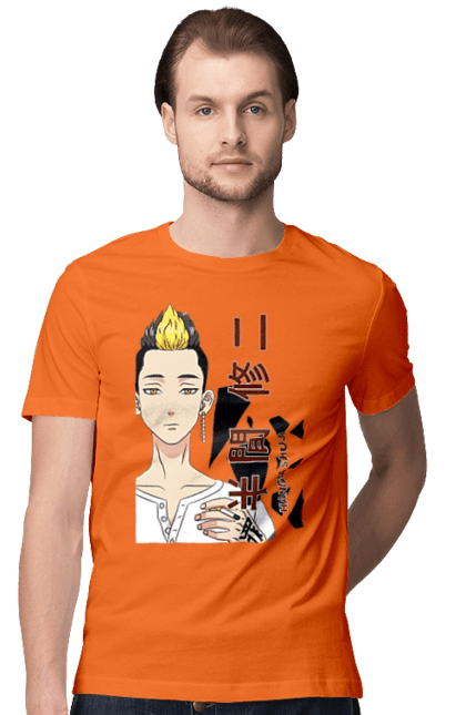 Men's t-shirt with prints Tokyo Revengers Hanma. Anime, film, hanma, manga, tokyo manji gang, tokyo revengers, tv series. 2070702