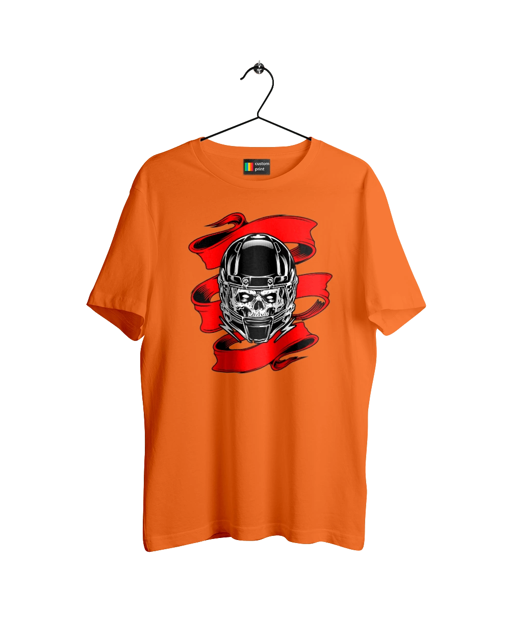 Skull in a motorcycle helmet