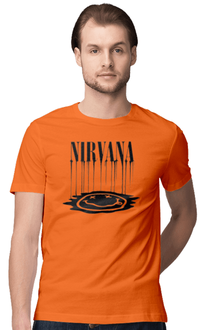 Men's t-shirt with prints Nirvana. Alternative rock, grunge, hard rock, kurt cobain, nirvana, punk rock, rock band. 2070702