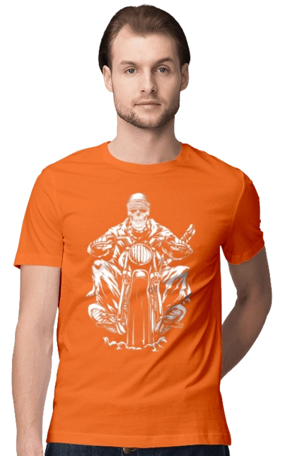 Skull on a motorcycle