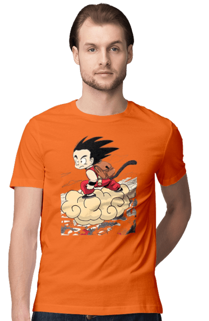 Футболка чоловіча з принтом "Перли дракона Сон Гоку". Dragon ball, manga, son goku, аніме, гоку, манга, перли дракона, сон гоку. 2070702