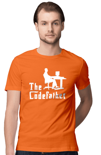Футболка чоловіча з принтом "Батько коду". Айті, айтішник, батько коду, для айтішника, для програміста, подарунок айтішнику, подарунок програмісту, програміст, розробник. 2070702
