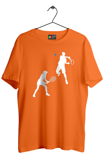 Футболка чоловіча з принтом "Теніс". Великий теніс, гравці, грунт, м`яч, призовий фонд, ракетка, спонсор, турнір на ґрунті, турнірна сітка, хард. 2070702