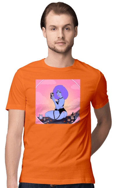 Purple Girl Photo In The Mirror