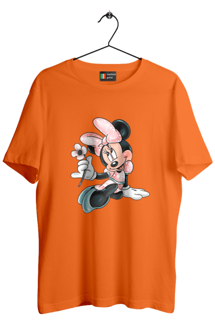 Men's t-shirt with prints Minnie Mouse. Cartoon, disney, mickey, mickey mouse, minnie mouse. 2070702