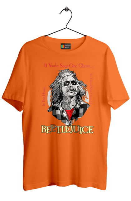 Men's t-shirt with prints Beetlejuice. Beetlejuice, comedy, ghost, horror, movie, tim burton, warner bros. 2070702