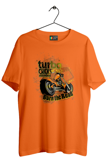 Футболка чоловіча з принтом "Мопед Турбо". Їзда, мопед, швидкість. 2070702