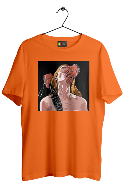 Футболка чоловіча з принтом "Дівчина У Полоні Чоловіка З Батогами". Батіг, пристрасть, смоктати. 2070702