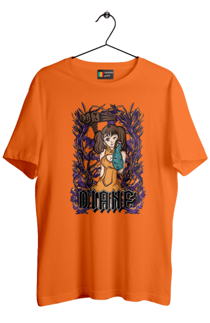 Men's t-shirt with prints Seven Deadly Sins Diane. Adventures, anime, comedy, diana, diane, fantasy, manga, seven deadly sins. 2070702