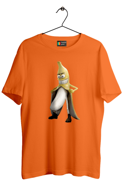 Футболка чоловіча з принтом "Банан". Банан, секс, смех, шутка, эксгибиционист. PrintMarket - інтернет-магазин одягу та аксесуарів з принтами плюс конструктор принтів - створи свій унікальний дизайн