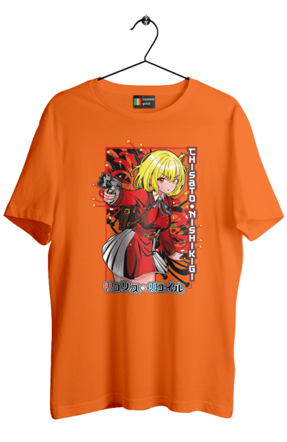 Men's t-shirt with prints Lycoris Recoil Chisato Nishikigi. Agent, anime, chisato nishikigi, lycoris recoil, manga. 2070702