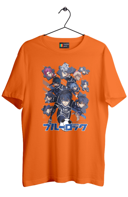 Men's t-shirt with prints Blue Lock. Anime, blue lock, blue prison, manga, sport, sports anime. 2070702