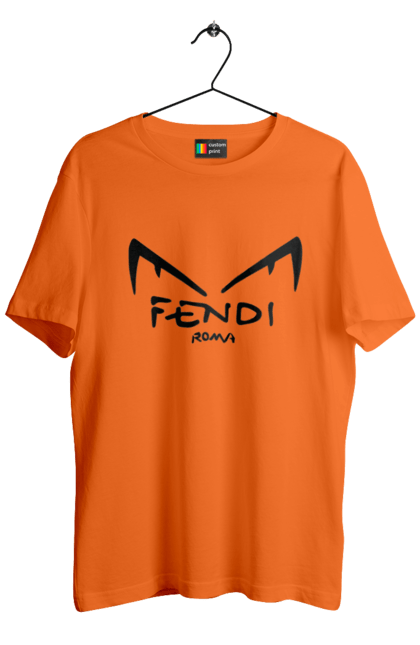 Футболка мужская с принтом Fendi. Fendi, lvmh, бренд, дом моды, италия, люкс, мода, одежда, сумка, фенди. 2070702