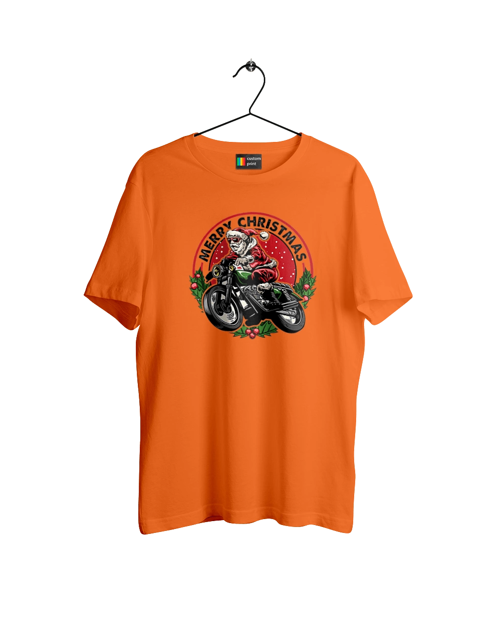 Счастливого рождества, дед мороз на мотоцикле