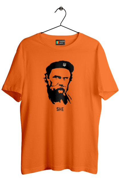 Футболка чоловіча з принтом "Шевченко". Берет, кобзарь, тарас, украина, шевченко. 2070702