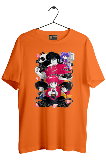 Men's t-shirt with prints Ranma 1/2. Action movie, anime, comedy, manga, mystic, ranma, romance, shampoo. 2070702