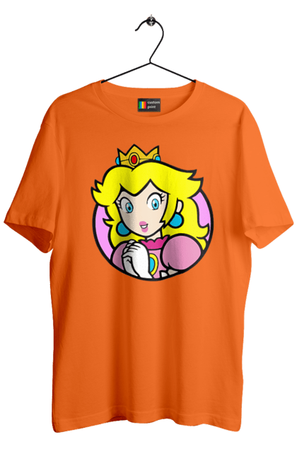 Men's t-shirt with prints Mario Bros. Princess Peach. Character, game, mario, mario bros, nintendo, princess peach, super mario bros. 2070702