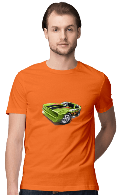 Men`s t-shirt with prints Sports car. Auto, by custom, car, machine, powerful car, sports car. 2070702