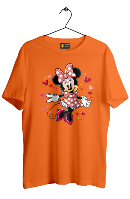 Футболка чоловіча з принтом "Мінні Маус". Mickey mouse, minnie mouse, дісней, для дівчат, міккі, міккі маус, мінні маус, мультфільм. 2070702