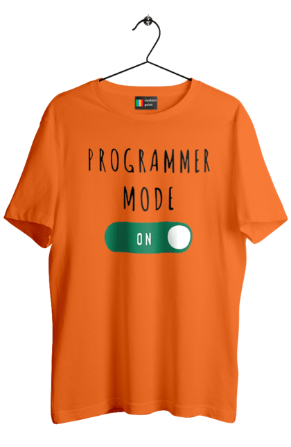 Футболка чоловіча з принтом "Режим програміста". Айті, айтішник, для айтішника, для програміста, подарунок айтішнику, подарунок програмісту, програміст, режим програміста, розробник. 2070702