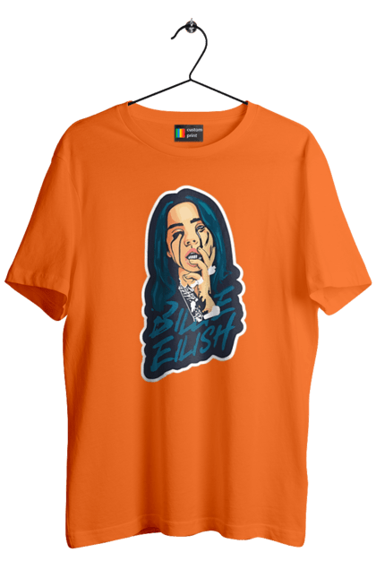 Футболка чоловіча з принтом "Billie Eilish". Активістка, біллі айліш, мизукант, права, співачка, тварини. 2070702