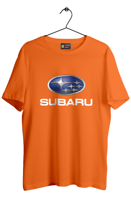 Men`s t-shirt with prints Subaru 2 Wh. Auto, logotype, subaru. 2070702