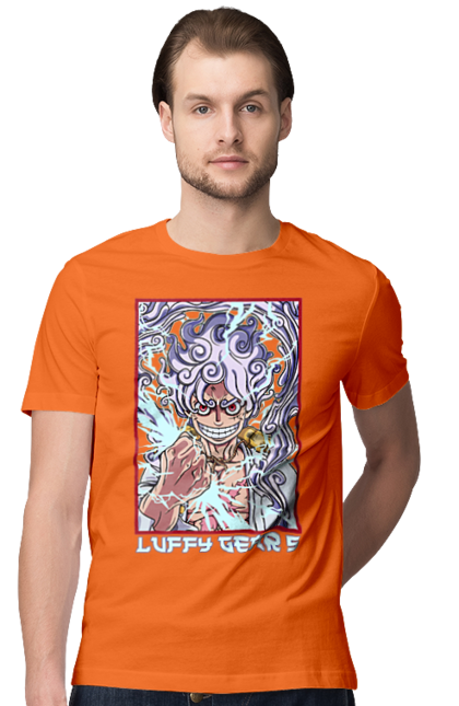 Men's t-shirt with prints One Piece Luffy. Anime, luffy, manga, monkey de luffy, one piece, pirates. 2070702