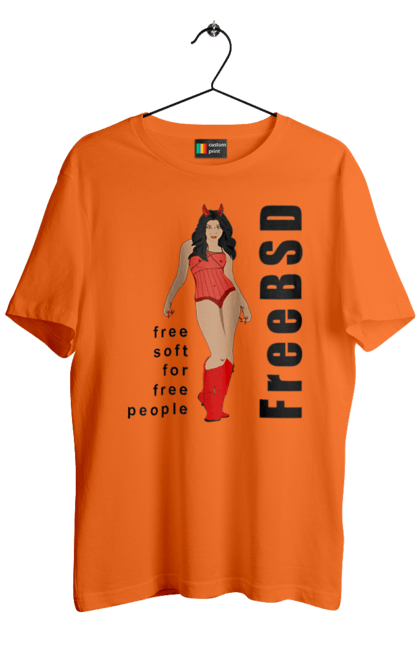 Футболка чоловіча з принтом "Freebsd Для Вільних". Bsd, freebsd, unix, адміністратор, айті, айтішник, безкоштовна, безкоштовно, бестія, вільна, демон, демонесса, дівчина, для дорослих, доступність, еротика, еротична, жінка, незалежність, операційна система, ос, програміст, програмне забезпечення, свобода, сисадмін, система, системний адміністратор, софт, текст, червоний, чорний. 2070702