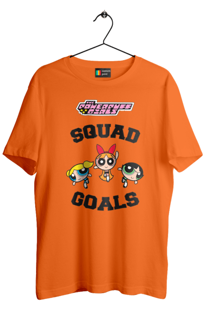 Men's t-shirt with prints Powerpuff Girls. Animated series, blossom, bubbles, buttercup, cartoon network, cool girls, heart, powerpuff girls. 2070702