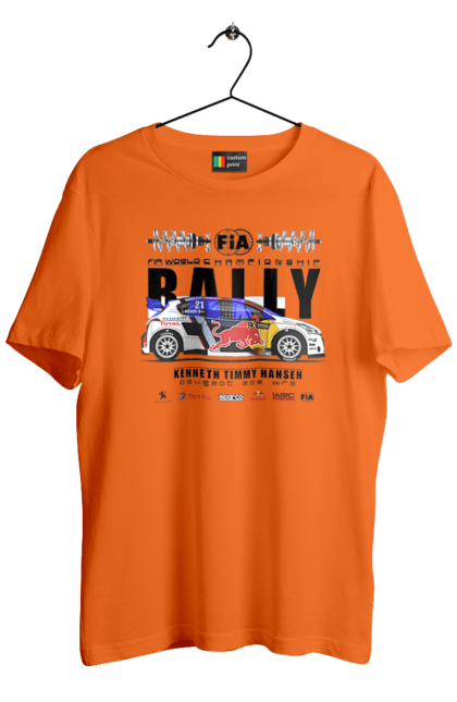 Men's t-shirt with prints Red Bull Rally. Auto, automobile, car, race, rally, rally, red bull, redbull, sport. 2070702