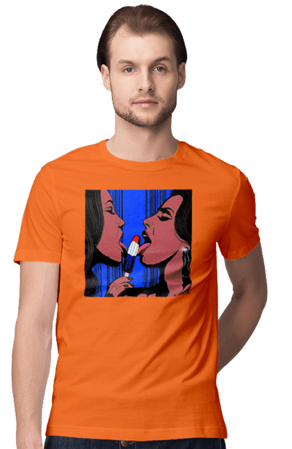 Футболка чоловіча з принтом "Дівчата Лижуть Морозиво". Лізатт, смоктати. 2070702