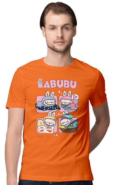 Men`s t-shirt with prints Labubu`s Dream. Labubu, toys, weird cute. 2070702