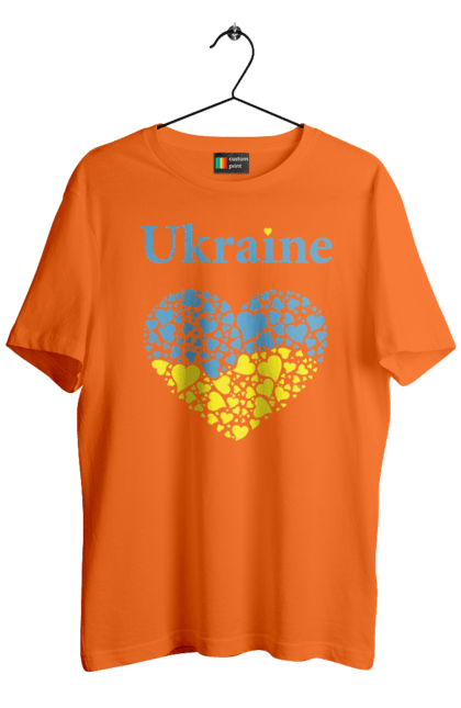 Men`s t-shirt with prints Ukraine Heart. Flag, heart, ukraine. 2070702