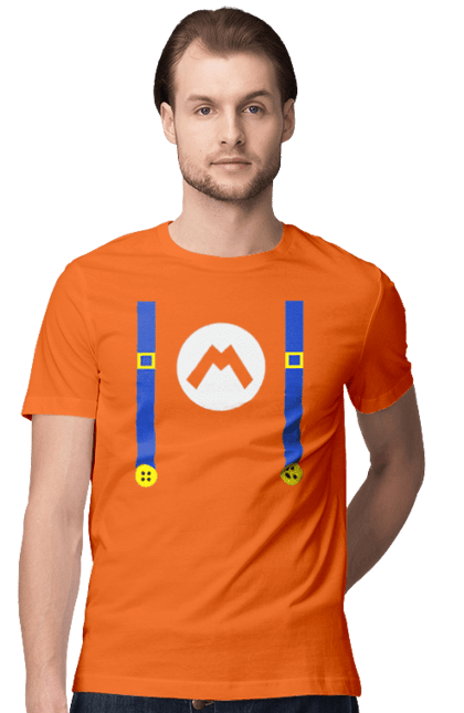 Men's t-shirt with prints Mario. Character, game, mario, mario bros, nintendo. 2070702