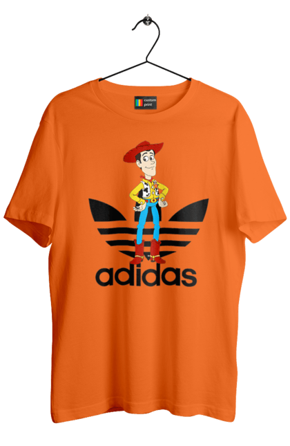 Футболка чоловіча з принтом "Adidas Вуді". Adidas, toy story, woody, адідас, вуді, історія іграшок, мультфільм. 2070702