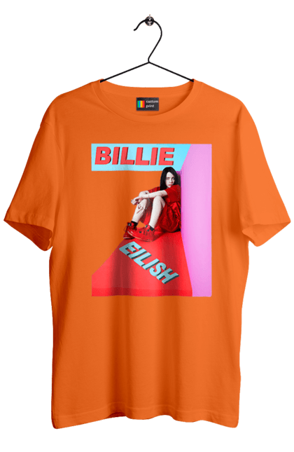 Футболка чоловіча з принтом "Біллі Айліш". Біллі айліш, логотип біллі айліш, принт біллі айліш, співачка біллі айліш. 2070702