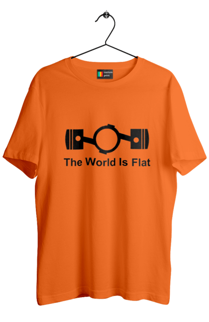 Men`s t-shirt with prints World Flat. Auto, detail. 2070702