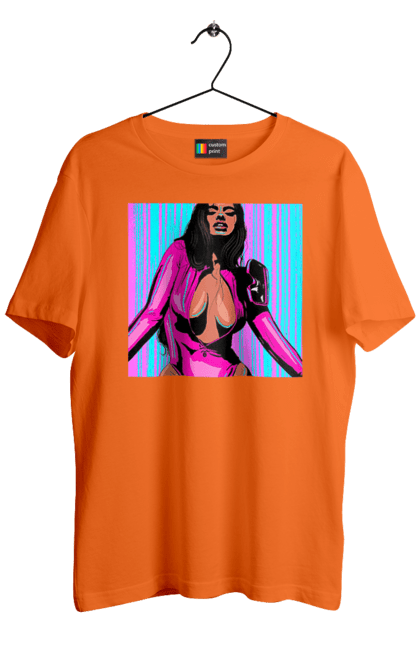 Футболка чоловіча з принтом "Дівчина З Глибоким Декольте". Гола, дівчина, сиськи. 2070702