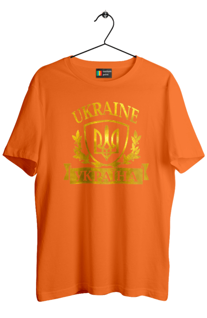 Футболка чоловіча з принтом "Герб України". Герб, герб україни, доброго вечора, з гербом україни, з тризубом, зсу, патріотична, прапор. 2070702