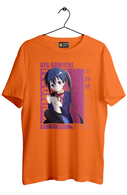 Men's t-shirt with prints Kiniro Mosaic Aya Komichi. Anime, aya komichi, gold mosaic, kiniro mosaic, kinmoza, manga. 2070702