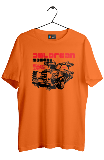 Men's t-shirt with prints Time machine DeLorean. Back to the future, delorean, movie, time machine. 2070702