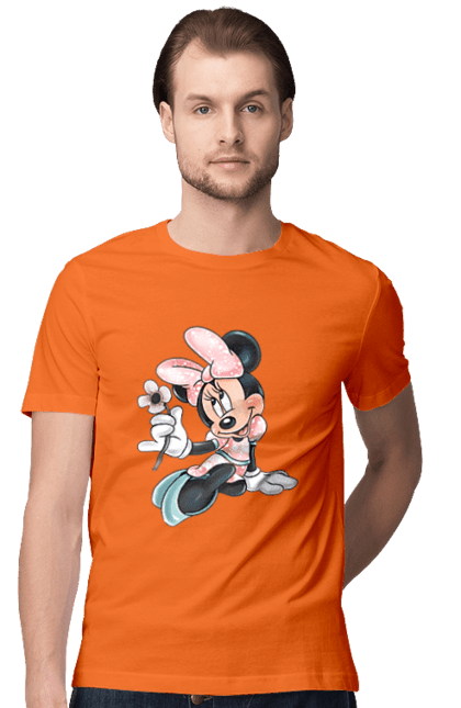 Men's t-shirt with prints Minnie Mouse. Cartoon, disney, mickey, mickey mouse, minnie mouse. 2070702