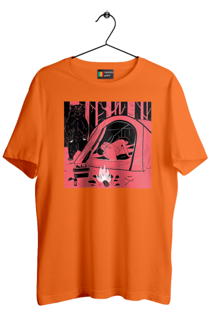 Футболка чоловіча з принтом "69 В Палатці". 69, ведмідь, ліс, палатка, секс. 2070702