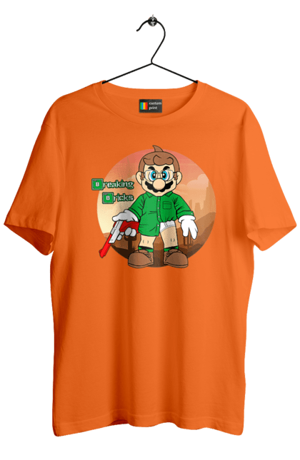 Men's t-shirt with prints Breaking Bad Mario. Breaking bad, character, game, mario, mario bros, nintendo, super mario bros. 2070702