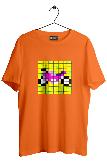 Футболка чоловіча з принтом "Pixel Bike". Байк, мотоцикл, пиксель, цветной, яркий. 2070702