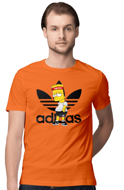 Футболка чоловіча з принтом "Adidas Барт". Adidas, bart, адідас, барт, мультфільм, серіал, сімпсон. 2070702