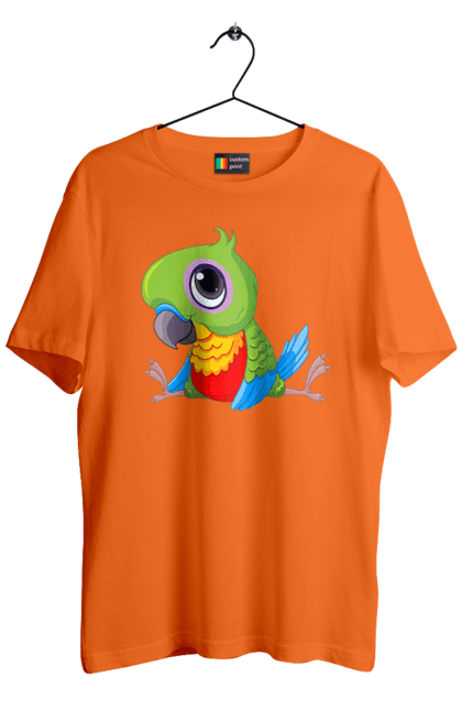 Футболка чоловіча з принтом "Папужка". Мило, папуга. 2070702