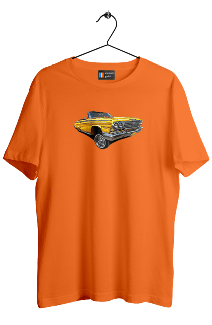 Men`s t-shirt with prints Car. Car, chevrolet, classic, impala, lowrider. 2070702