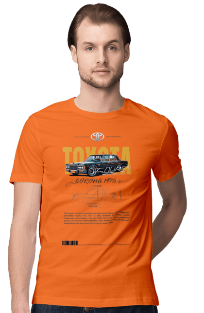 Men's t-shirt with prints Toyota Corona. Auto, automobile, car, corona, toyota, toyota corona. 2070702