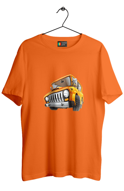 Men`s t-shirt with prints Truck. Auto, car, car image, children`s drawing, truck. 2070702